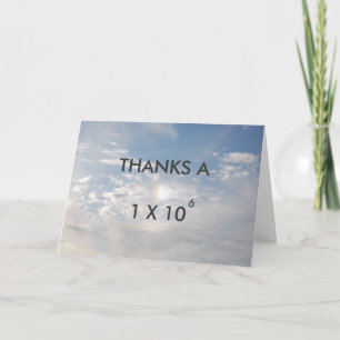 THANKS A MILLION - thank-you card