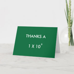 THANKS A MILLION - thank-you card