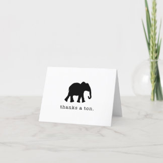Thanks a Tonne - Funny Elephant Thank You Card