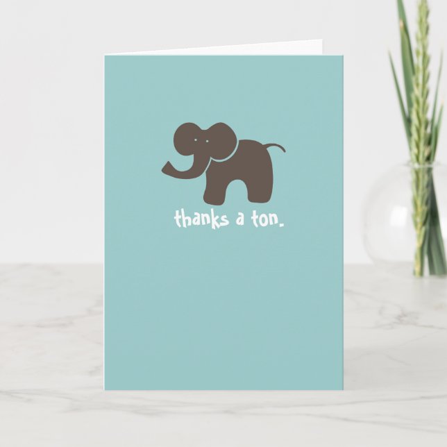 Thanks a tonne. thank you card (Front)