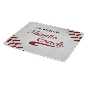 Thanks Baseball Coach Large Grunge Baseball Cutting Board