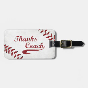 Thanks Baseball Coach Large Grunge Baseball Luggage Tag