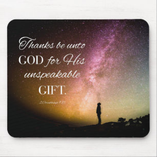 Thanks be unto God - 2 Cor. 9:15 Mouse Pad