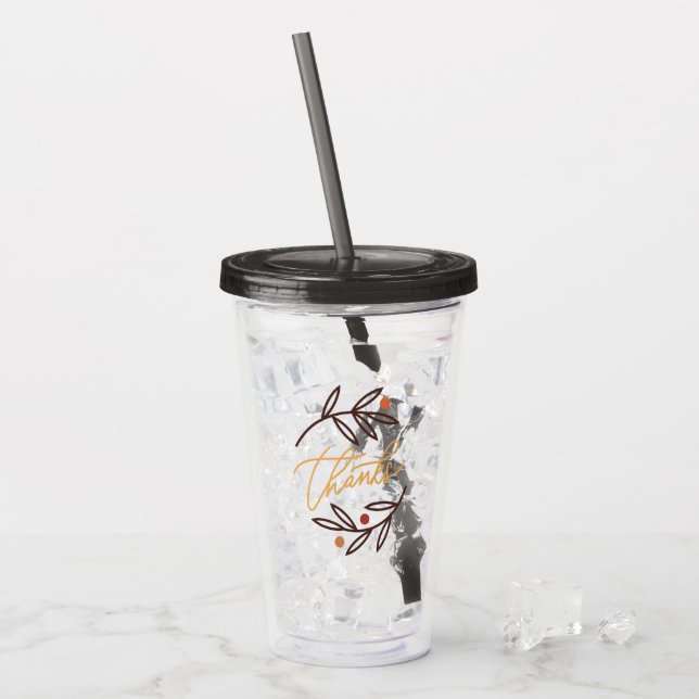 Thanks Berry Much Acrylic Tumbler (Front Ice)