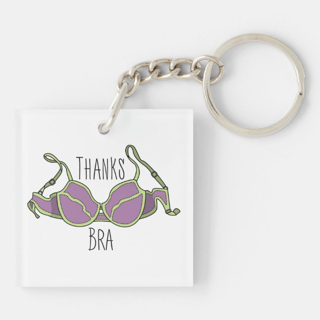 Thanks Bra Keychain (Back)