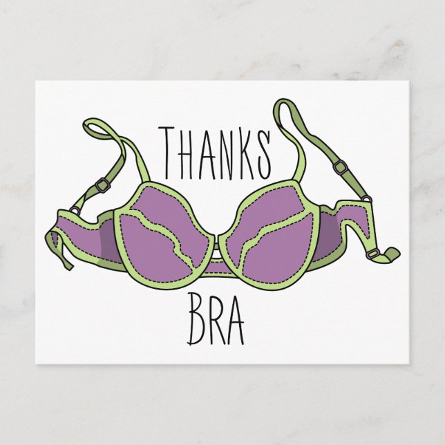 Thanks Bra Postcard (Front)