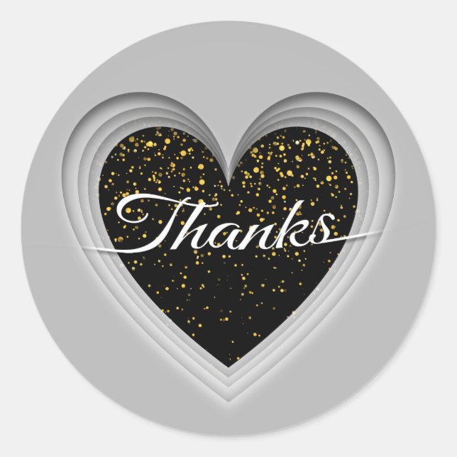 Thanks Classic Round Sticker (Front)