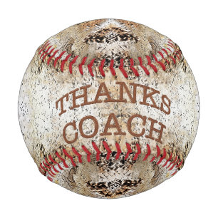 Thanks Coach Cool Rustic BASEBALL Coach Gifts