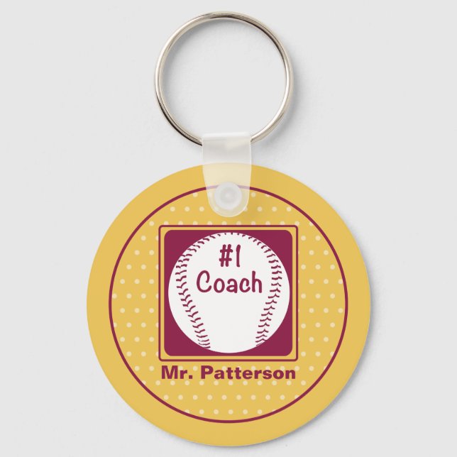Thanks Coach, Thanks Number 1 Keychain (Front)