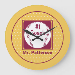 Thanks Coach, Thanks Number 1 Large Clock