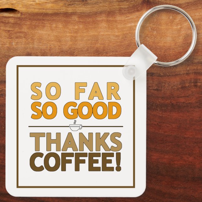 Thanks Coffee Keychain (Back)