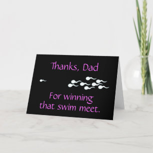 Thanks, Dad...For Winning That Swim Meet Thank You Card