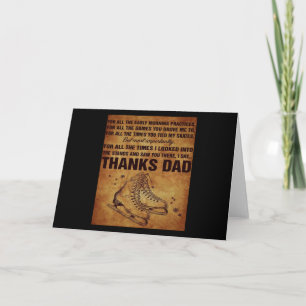 Thanks dad ice skates card