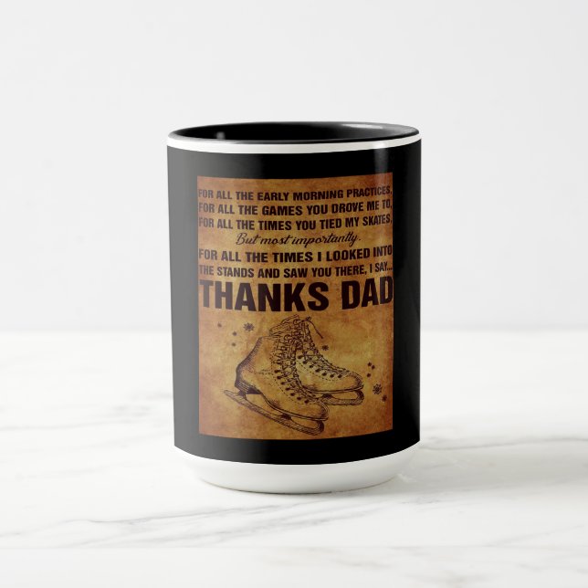 Thanks dad ice skates mug (Center)