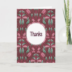 Thanks floral with text Frame card