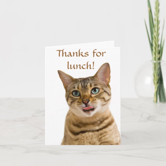 Thanks for a lovely meal thank you card (Front)