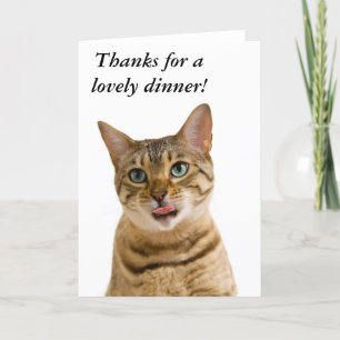 Thanks for a lovely meal thank you card