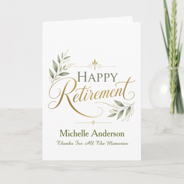 Thanks For All The Memories Personalized Name Card (Front)