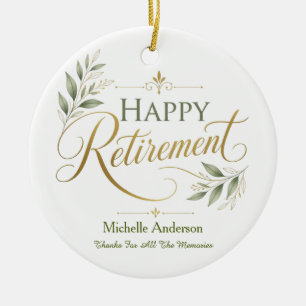 Thanks For All The Memories Personalized Name Ceramic Ornament