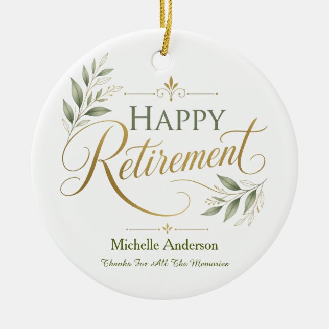 Thanks For All The Memories Personalized Name Ceramic Ornament (Front)