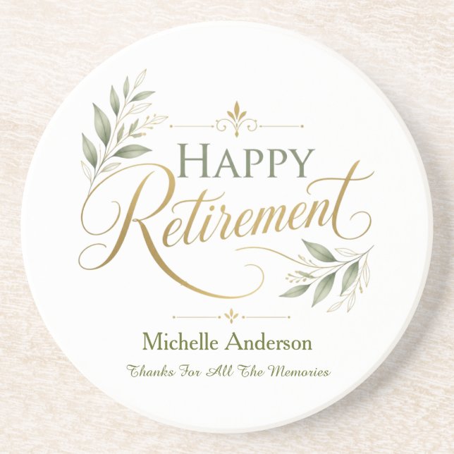 Thanks For All The Memories Personalized Name Coaster (Front)