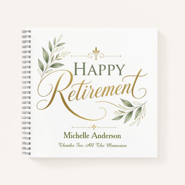 Thanks For All The Memories Personalized Name Notebook (Front)