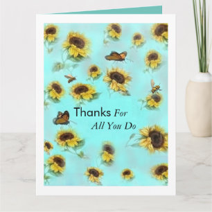 "Thanks For All you Do" large Card
