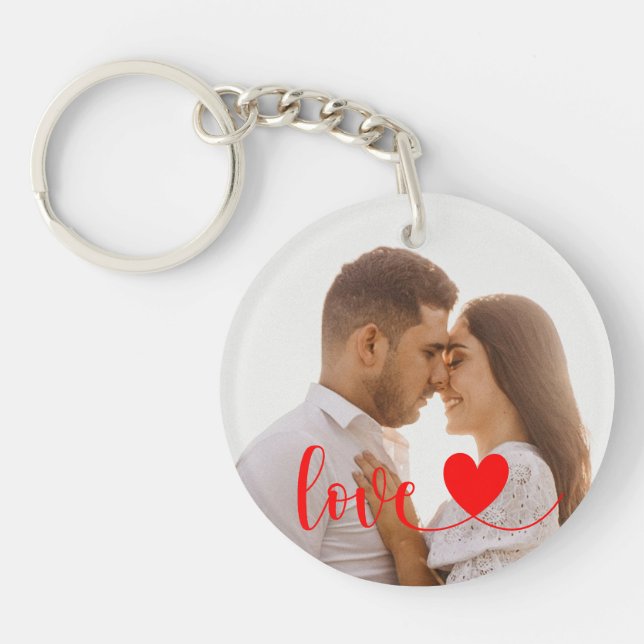 Thanks for Attending Couple Photo Wedding favour Keychain (Front)