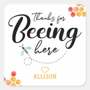 Thanks for Beeing Here Personalized Sticker