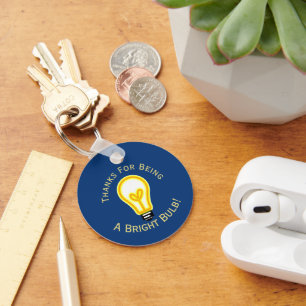 Thanks for Being a Bright Bulb Employee Thanks Keychain