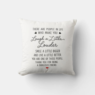 Thanks for being a fabulous friend throw pillow