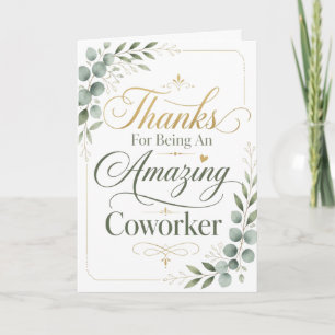 Thanks For Being An Amazing Coworker Card