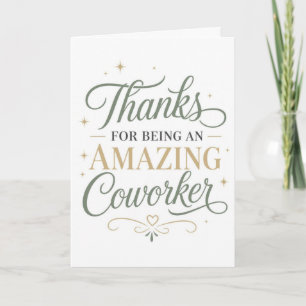 Thanks For Being An Amazing Coworker Card