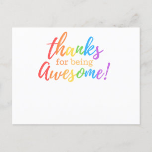 Thanks for being awesome holiday postcard