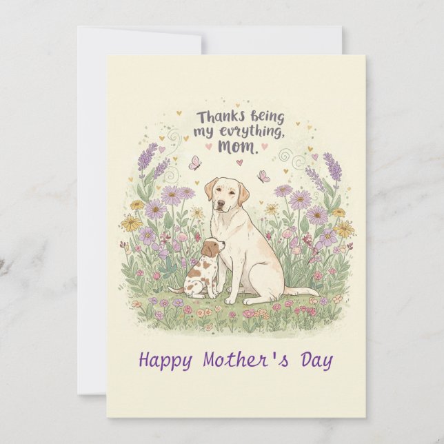 thanks for being my everything mom invitation (Front)