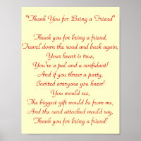 Thanks for Being My Friend - Print