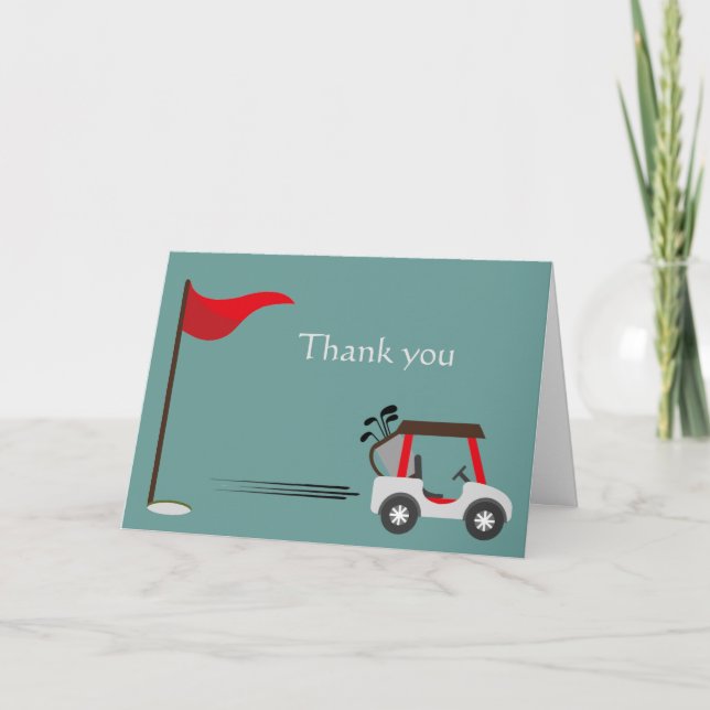 Thanks for being so Awesome Golfing Cart Card (Front)