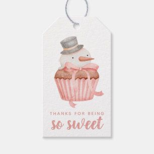 Thanks For Being So Sweet Snowman Gift Tag