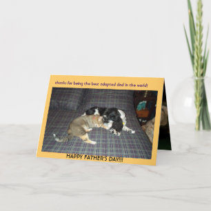 thanks for being the best adopted dad in the world thank you card