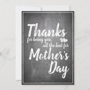 Thanks for being you! Mother's Day Chalkboard