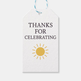 Thanks for Celebrating Sun Favor Tags
