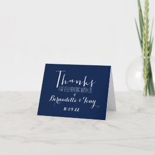 Thanks For Celebrating With Us! Wedding Thank You Card