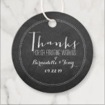 Thanks For Celebrating With Us! Wedding Thank You Favour Tags<br><div class="desc">Celebrate in style with these trendy favour tags. Easily add your own custom wording using the "customize this template" section. These favour tags are perfect for weddings,  bridal showers,  baby showers,  etc.</div>