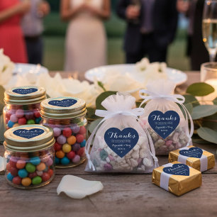 Thanks For Celebrating With Us! Wedding Thank You Heart Sticker