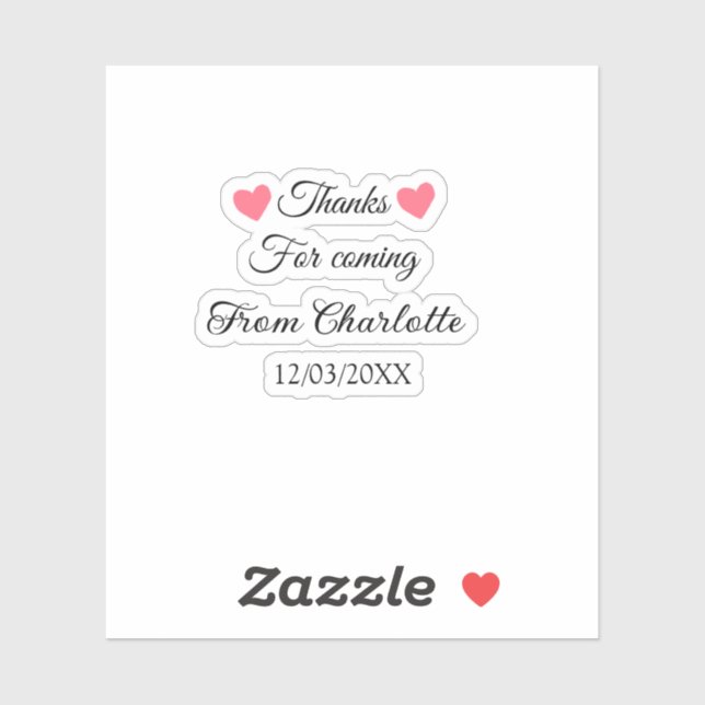 thanks for coming add name text message  (Sheet)