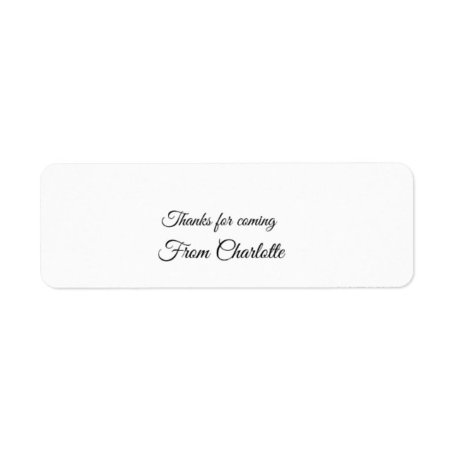 thanks for coming add name text message  (Front)
