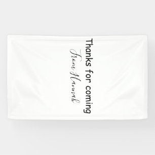 thanks for coming add name text message babyshower banner