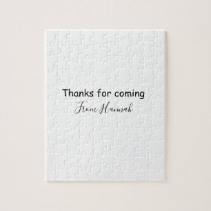 thanks for coming add name text message babyshower jigsaw puzzle
