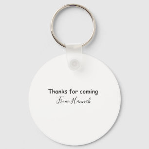 thanks for coming add name text message babyshower keychain