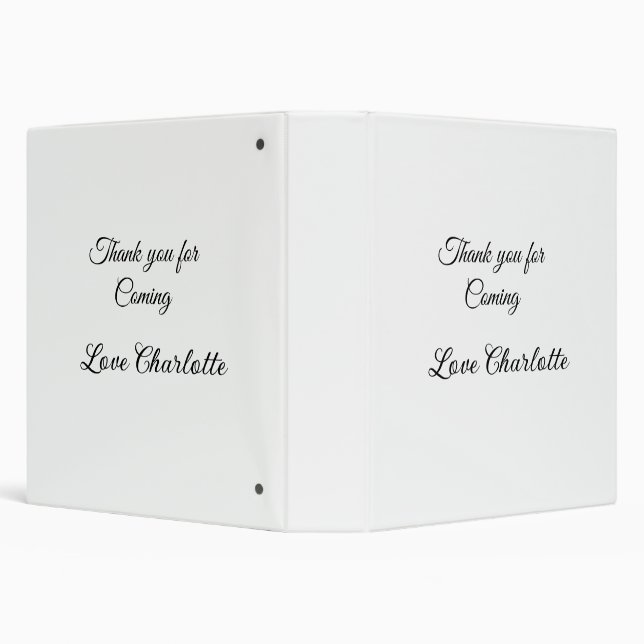 thanks for coming add name text message  binder (Background)